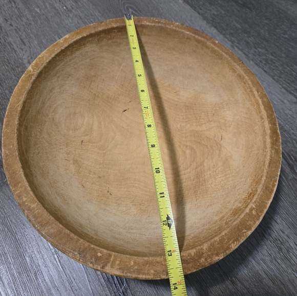 Vintage Wooden Munising Dough Bowl, Carved Bowl, Farmhouse, Primitives - Picture 5 of 5